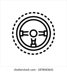 icono de línea negra vectorial para dirección