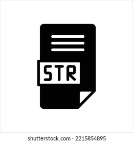 Vector black line icon for str