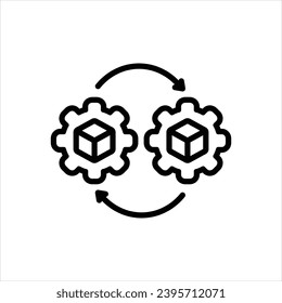 Icono de línea negra del vector para la alimentación