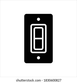 Vector black line icon for switch
