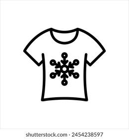 Vektorgrafik Schwarze Linie Symbol für T-Shirt