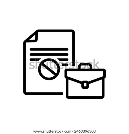 Vector black line icon for termination