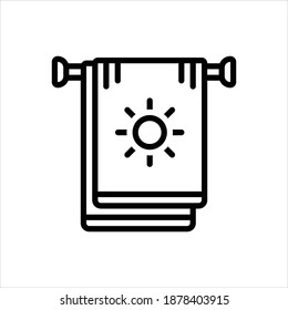 Vector black line icon for terry