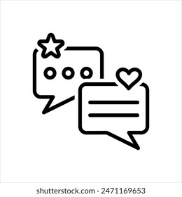 Vector black line icon for testimony