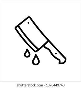 icono de línea negra vectorial para thriller
