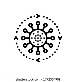 Icono de línea negra del vector para todo