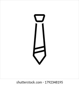 Icono de línea negra del vector para corbata