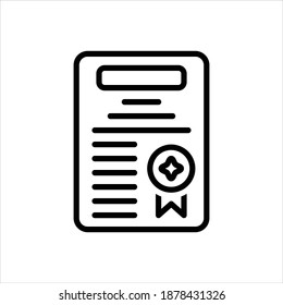 vector black line icon for titles