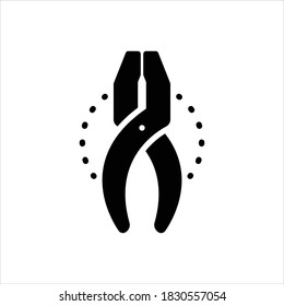 Vector black line icon for tool
