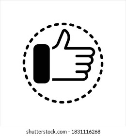 Vector black line icon for totally