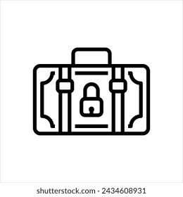 Vector black line icon for trademark