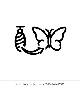 Vector black line icon for transformation
