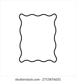 Icono de línea negra de Vector para marco trenzado