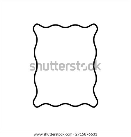Vector black line icon for twisted frame