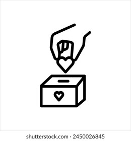 Vector black line icon for unfettered 