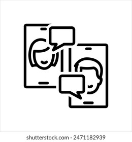 Icono de línea negra de Vector Video para