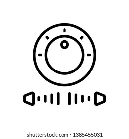 Vector black line icon for volume