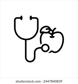 Icono de línea negra de Vector para bienestar