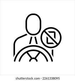Vector black line icon for whilst