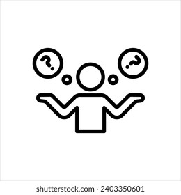 Vector black line icon for xunaware