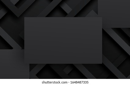 vector black and line square background with shadow, grunge surface-illustration, abstract, glow blue light, copy space