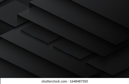 vector black and line square background with shadow,grunge surface-illustration,abstract,glow blue light,copy space