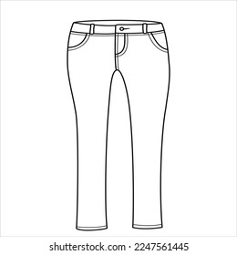 Ilustración vectorial de los jeans.
