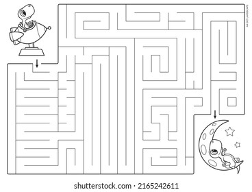 Vector Black Lines Maze Print A4 Stock Vector (Royalty Free) 2165242611 ...