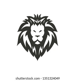 Vector black lion icon design