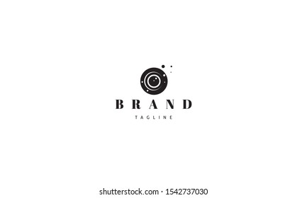 Vector black logo on which an abstract image of a stem cell.