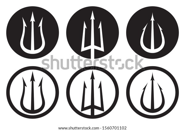 Vector Black Logo Set Trident Circle Stock Vector Royalty Free Vector Black Logo Set Trident Circle Stock Vector Royalty Free