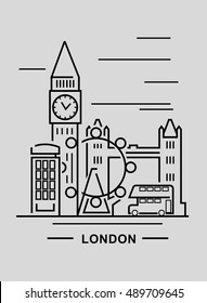 Vector Black London Icon On White Stock Vector (Royalty Free) 489709645 ...