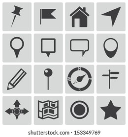 Similar Images, Stock Photos & Vectors of Vector black map icons set