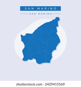 Vector black of map San Marino.