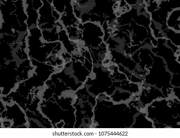 Vector black marble stone background. Abstract illustration