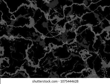 Vector black marble stone background. Abstract illustration
