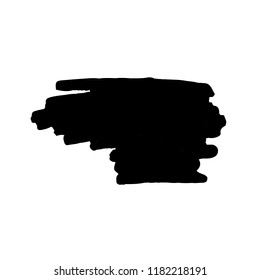 Vector Black Marker Stroke Isolated on White Background.