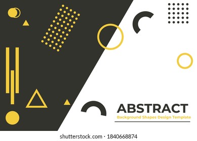 Vector Black Memphis Background with Abstract Geometry Shapes. Suitable for banner, Poster, Promotion, advertising, card, web