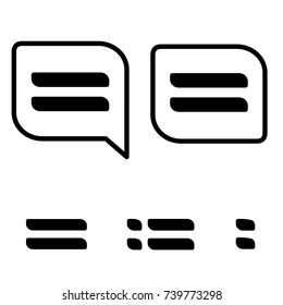 Vector black menu icons isolated on white background. Simple symbols for navigation. Buttons for more use.