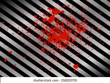 vector black and metal plate background and splatter red color