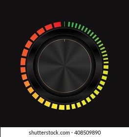 vector Black metallic regulator controller with color scale