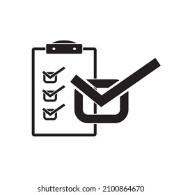 vector black minimalist big checklist board with white background