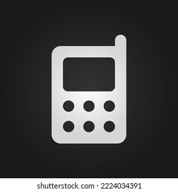 Vektorschwarz-Handy-Symbol auf Hintergrund
