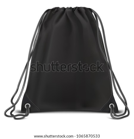 Vector Black Mock up Backpack bag Foto stock © 