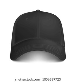 Vector Black Mock-up City Cap Front