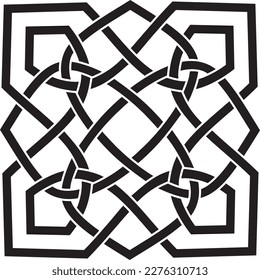 Vector black monochrome Celtic knot. Ornament of ancient European peoples. The sign and symbol of the Irish, Scots, Britons, Franks.
