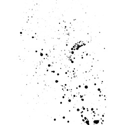 Vector Black Monochrome Ink Paint Splashes And Splatters Decorative Realistic Texture Isolated On White Background
