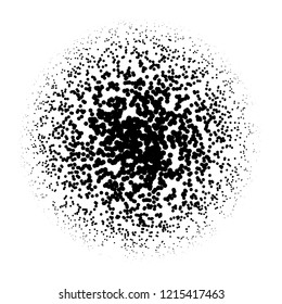 vector black monochrome minimal modern dynamic abstract halftone radial grange gradient texture isolated on white background