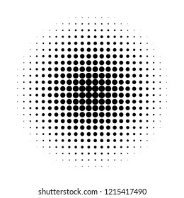 vector black monochrome minimal modern dynamic abstract halftone radial straight gradient texture isolated on white background
