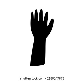 Vector Black Monochrome Silhouette Icon Hand Stock Vector Royalty Free Shutterstock